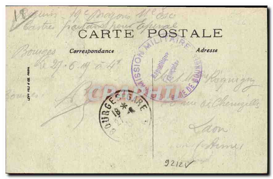 CPA Bourges la Cathedrale La Grande Tour  — Rückseite