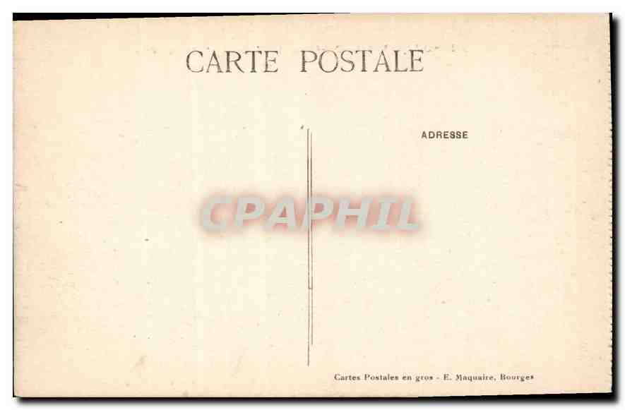 CPA Bourges La Cathedrale et le Jardin de l'Hotel de Ville  — Rückseite