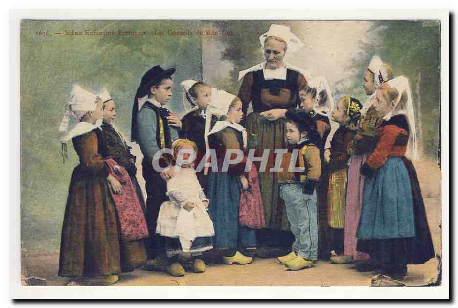 enfants bretagne les conseils de Man Goz animation TOP CPA