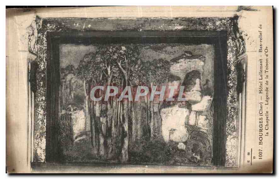 CPA Bourges Cher Hotel Lallemant Bas relief de la Chapelle Legende de la Toison d'Or 