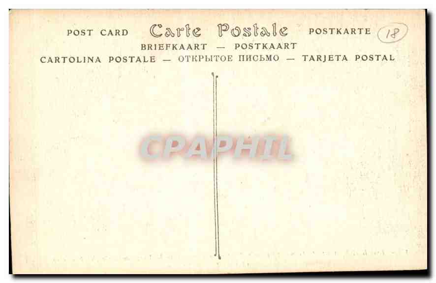 CPA Bourges Cathedrale Saint Etienne Partie du Tympan de la Porte centrale  — Rückseite
