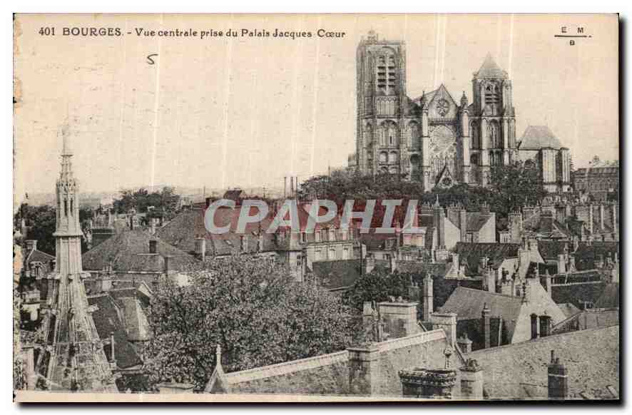 CPA Bourges Vue Centrale prise du Palais Jacques Coeur 