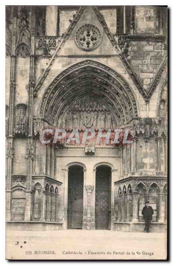 Bourges - Cathédrale - Ensemble du Portail de la Vierge