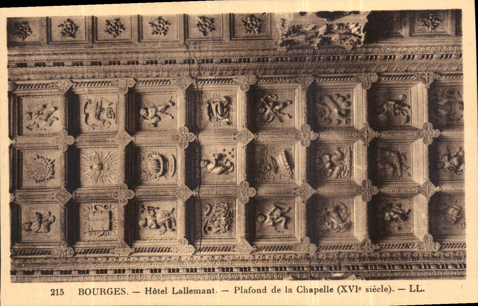 CPA Bourges Hotel Lallemant Plafond de la Chapelle Diable