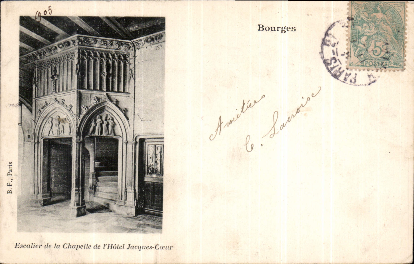 CPA Bourges Escalier de la Chapelle de l'Hotel Jacques Coeur 