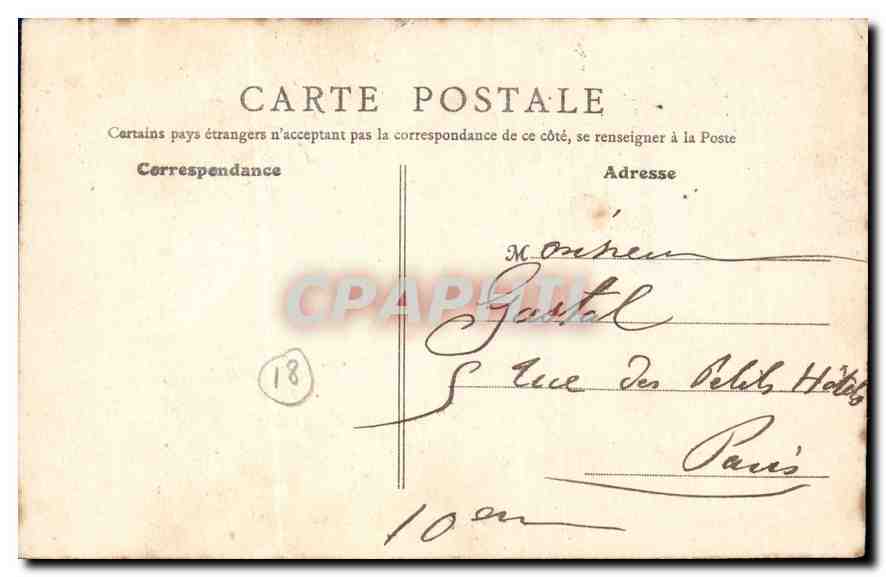 CPA Bourges Le Chateau d'Eau  — Rückseite