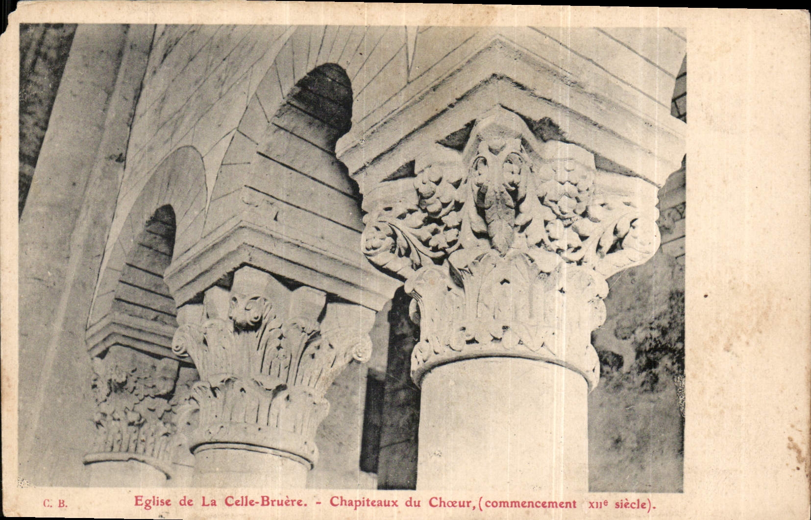 CPA Eglise de la Celle Bruere Chapiteaux du Choeur 