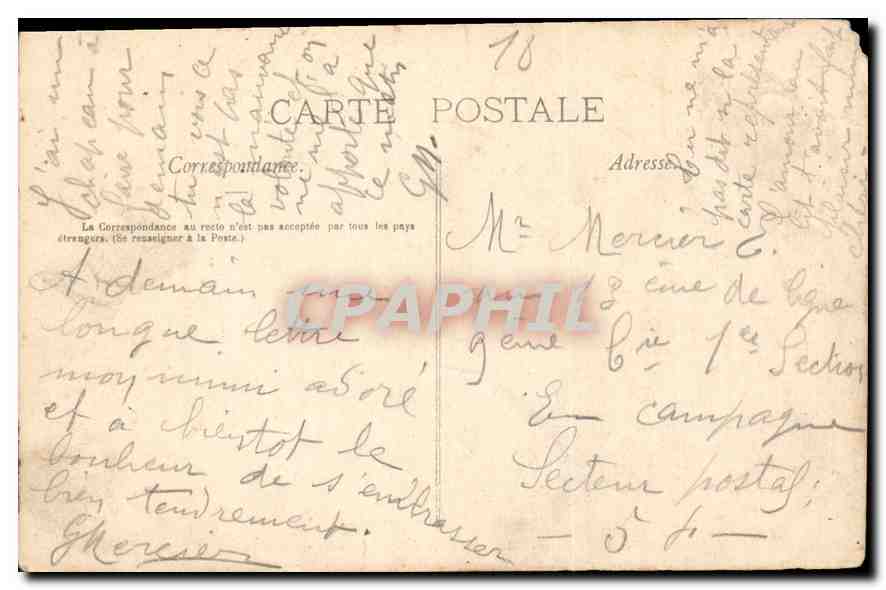 CPA Eglise de la Celle Bruere Chapiteaux du Choeur  — Rückseite