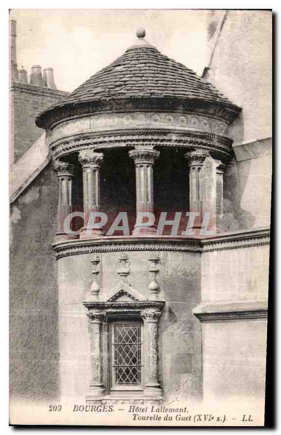 CPA Bourges Hotel Lallemant Tourelle du Guet 