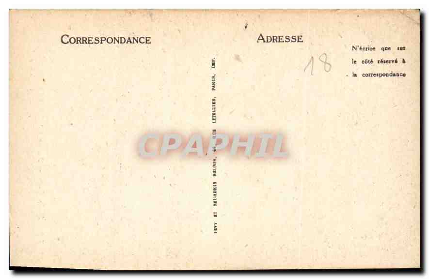 CPA Bourges Ancien Hotel de Ville fin du XV  — Verso