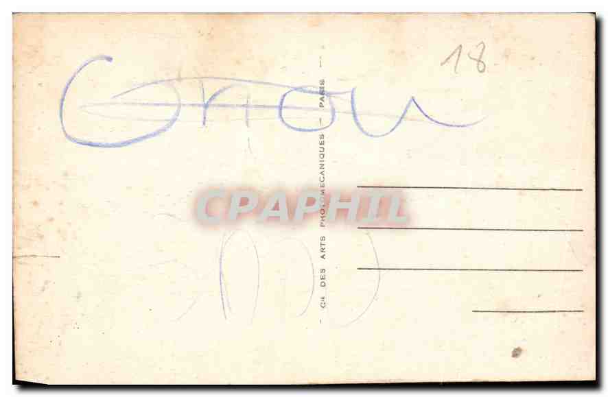 CPA Bourges Hotel des Postes Tarlier arch Rue Moyenne  — Verso