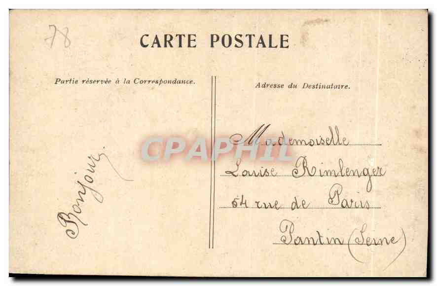 CPA Versailles Le Parc  — Rückseite