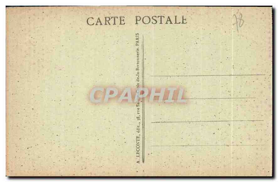 CPA Versailles La Voiture du Sacre de Charles X  — Rückseite