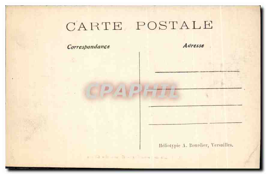Palais de Versailles — Galerie des Glaces — Héliotypie A. Bourdier — Verso