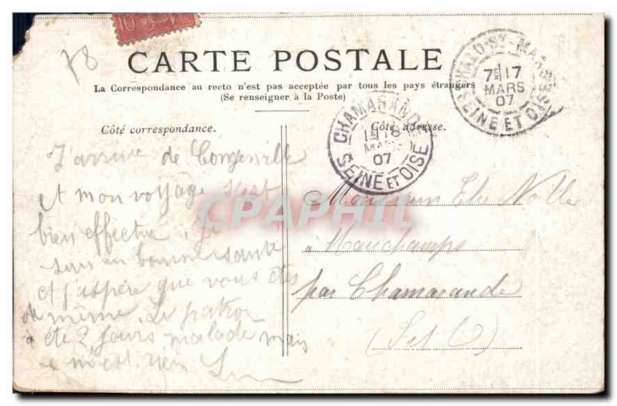 CPA La Marne De la Varenne a Creteil  — Back