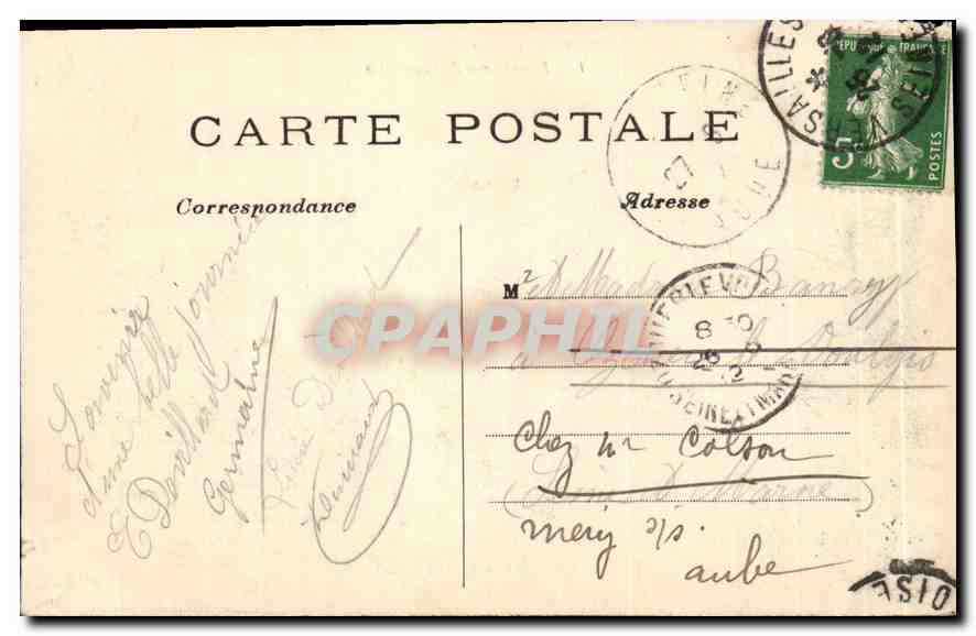 CPA Panorama de Versailles  — Rückseite