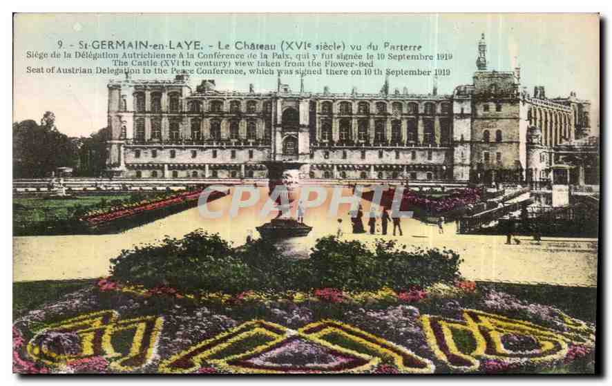 CPA St Germain en Laye Le Chateau vu du Parterre 