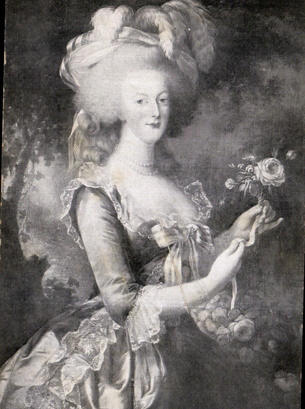 CPA Musee de Versailles Portrait de Marie Antoinette dit la Rose Madame Lebrun