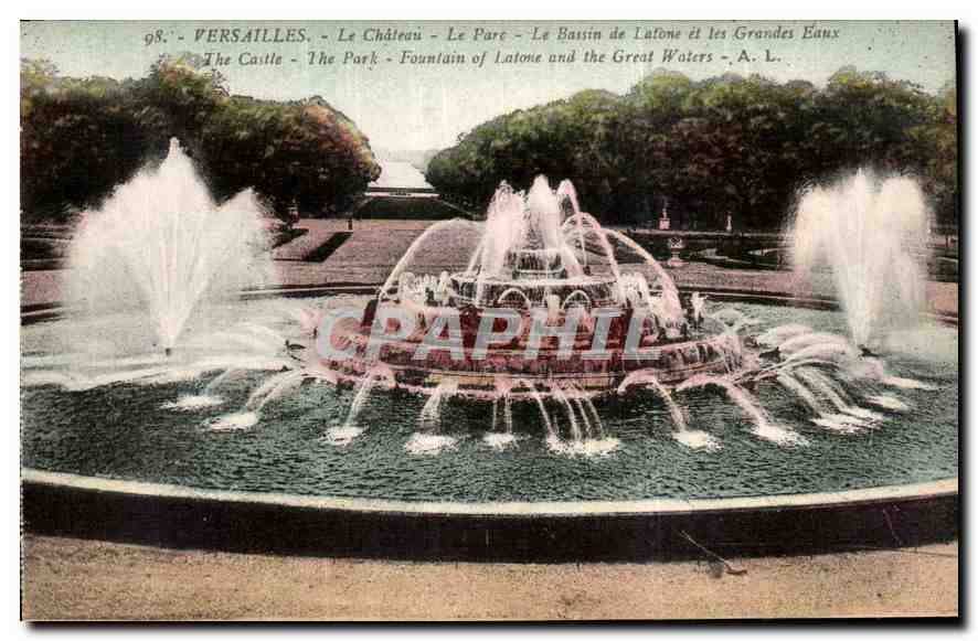 CPA Versailles Le Chateau Le Parc Le Bassin de Latone et les Grandes Eaux 