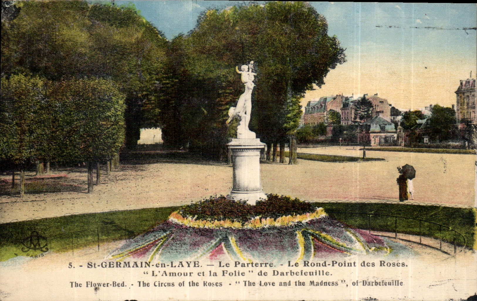 CPA St Germain en Laye Le Parterre Le Rond Point des Roses 