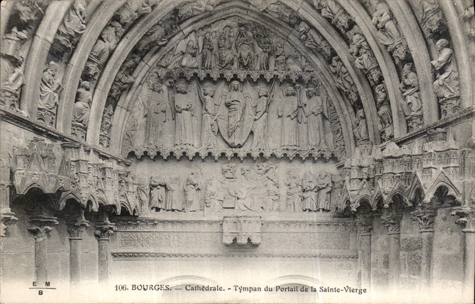 CPA Bourges Cathedrale Tympan du Portail de la Saint Vierge 