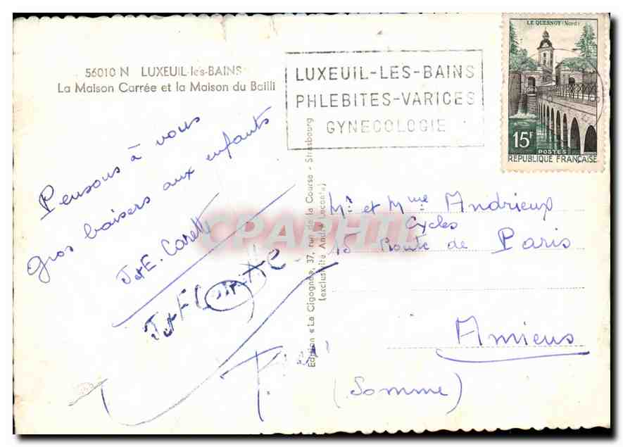 CPM Luxeuil les Bains La Maison Carree et la Maison du Bailli  — Verso