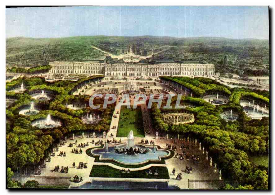 CPM Versailles Vue generale du Parc et du Chateau Un Paysage ou se resument la Culture et l'Art du G