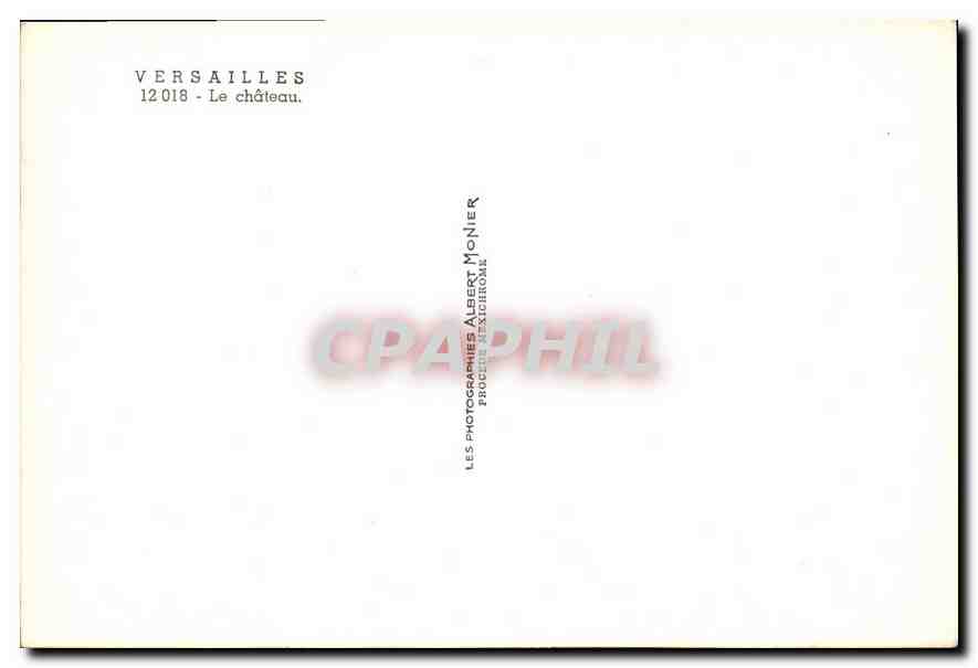 CPM Versailles La Chateau  — Verso