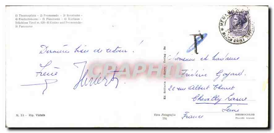 CPM Merano Meran  — Rückseite