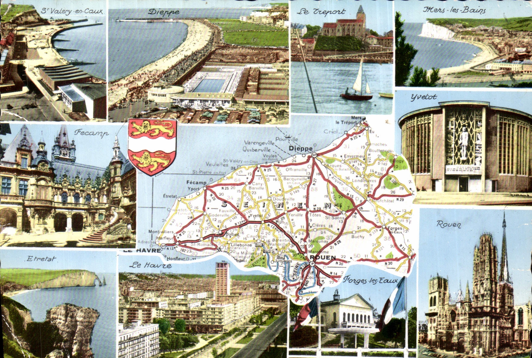 CPM La Seine Maritime St Valery en Caux Dieppe Le Treport Mers les Bains Fecamp Yvetot