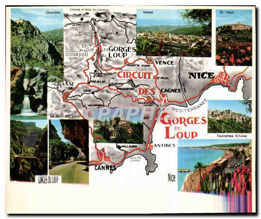 CPM Circuit des Gorges du Loup L'Arriere pays pittoresque de la Cote d'Azur 