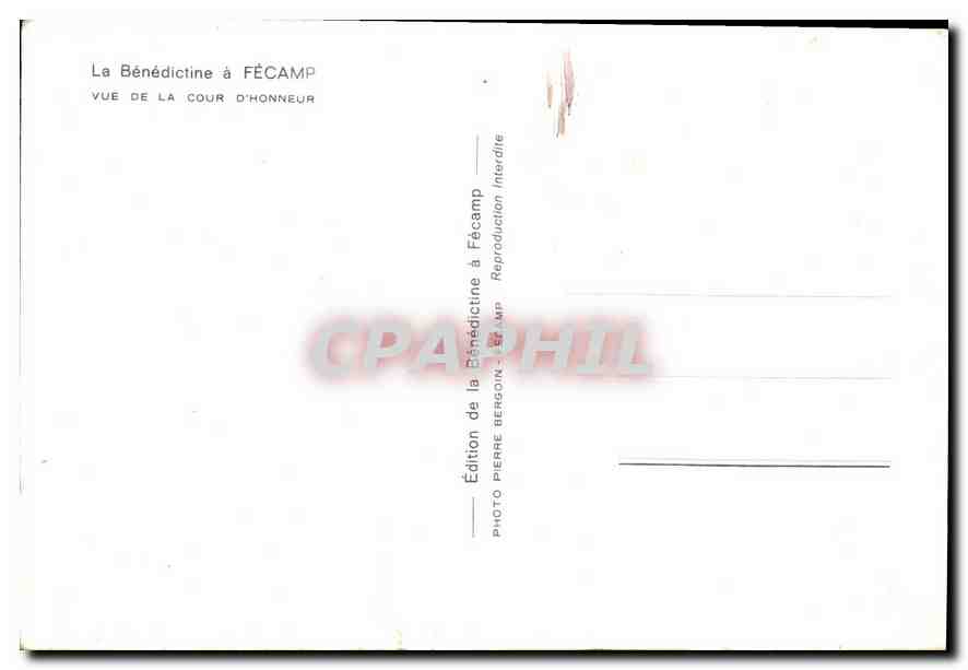 CPM La Benedictine a Fecamp vue de la cour d'Honneur  — Verso