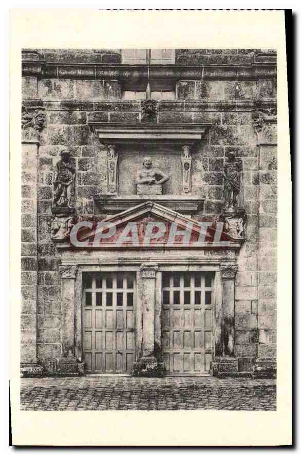 Schloss Fontainebleau — Der Eingang zur Treppe der Grande Vis, ovale Hof — Vintage Postcard/Antike Ansichtskarte CPAPHIL n°137