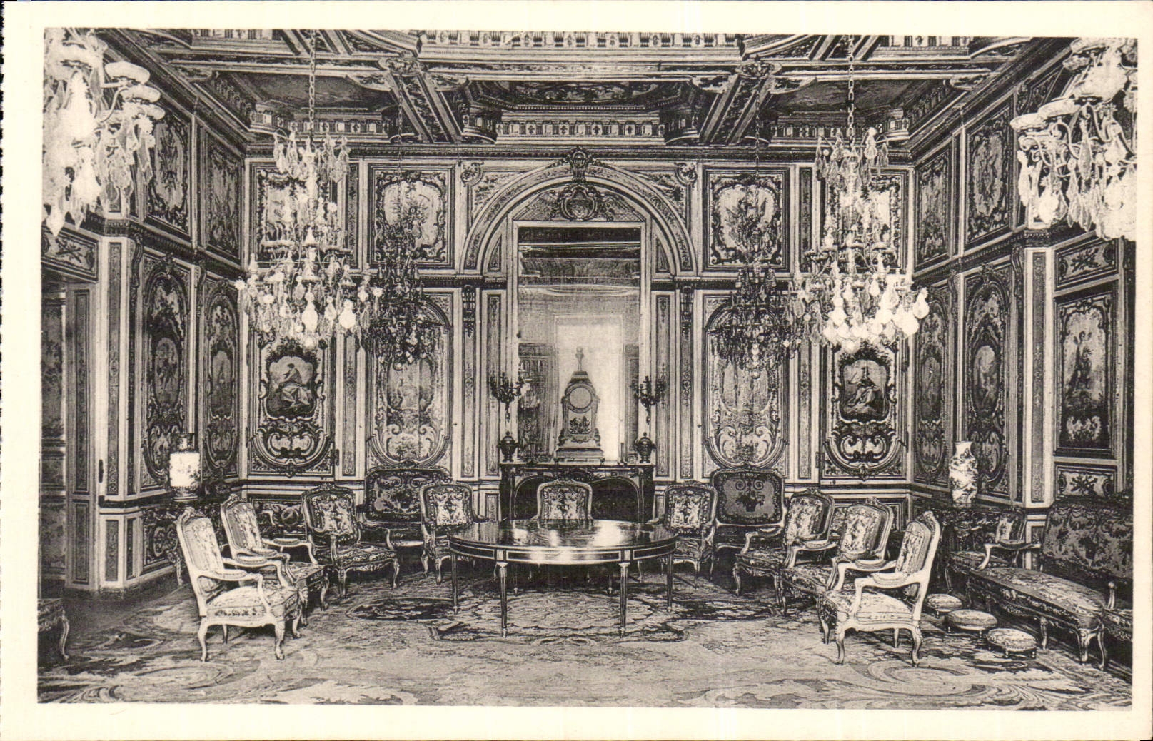 Schloss Fontainebleau — Ratssaal — Vintage Postcard/Antike Ansichtskarte CPAPHIL n°8