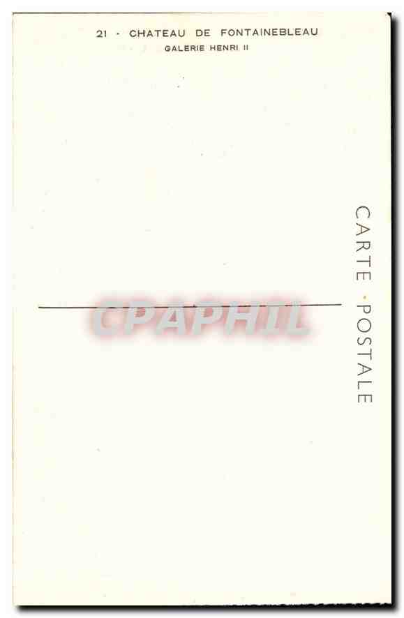Château de Fontainebleau — Galerie Henri II — CPAPHIL — Verso