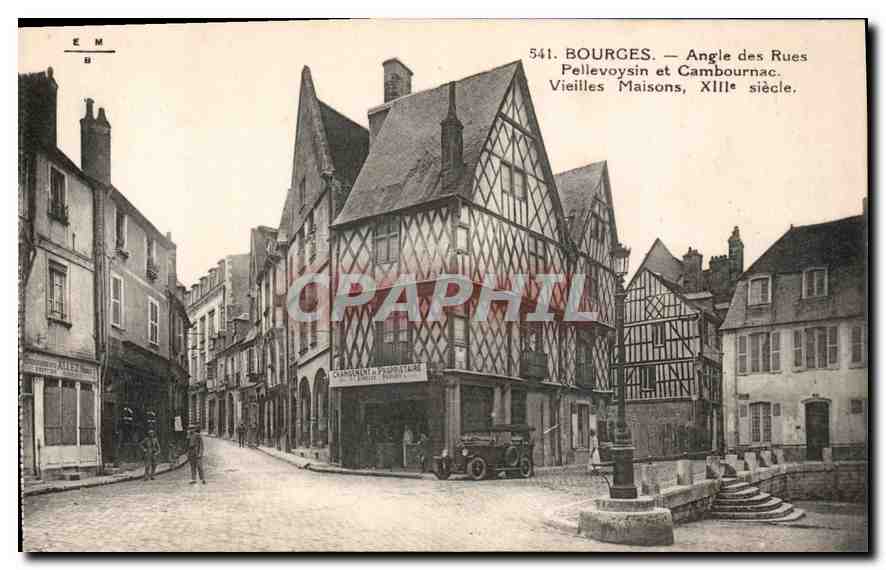 CPA Bourges Angle des Rues Pellevoysin et Cambournac 
