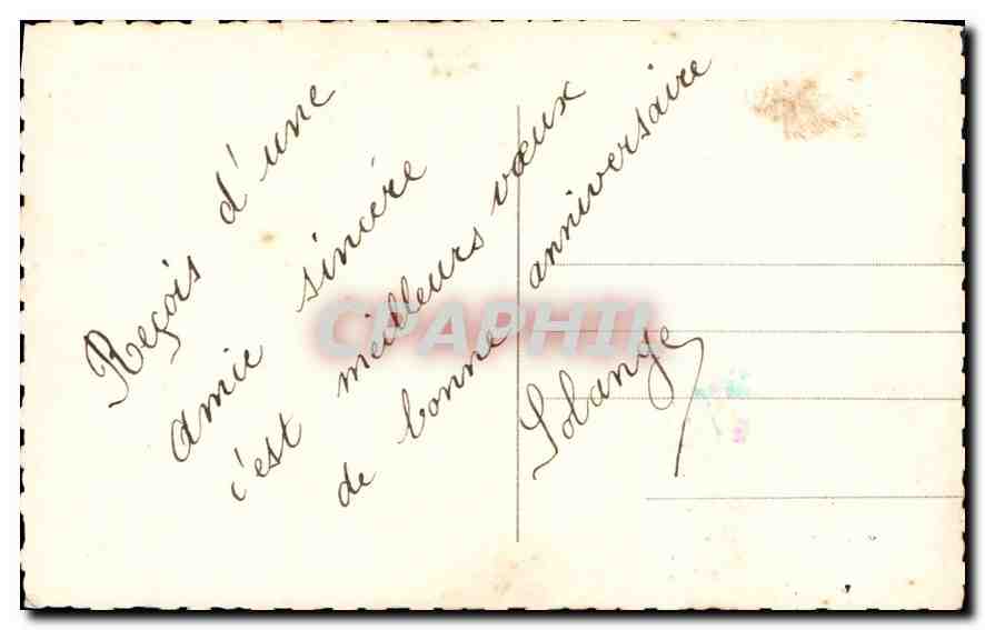 CPA Heureux Anniversaire Femme — Rückseite