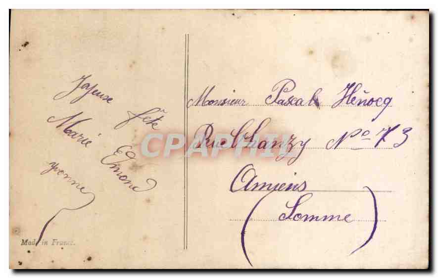 CPA Anniversaire Femme — Rückseite