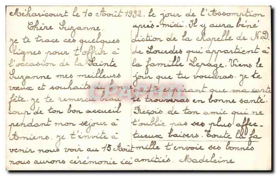 CPA Bonne Fete Femme — Rückseite