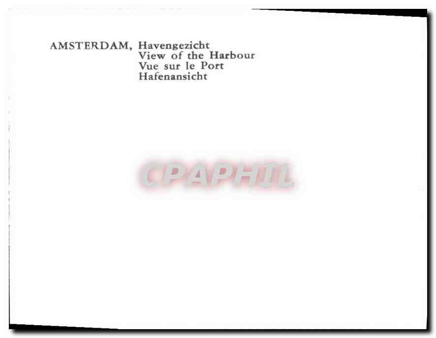 CPM Amsterdam Vue sur le Port  — Rückseite