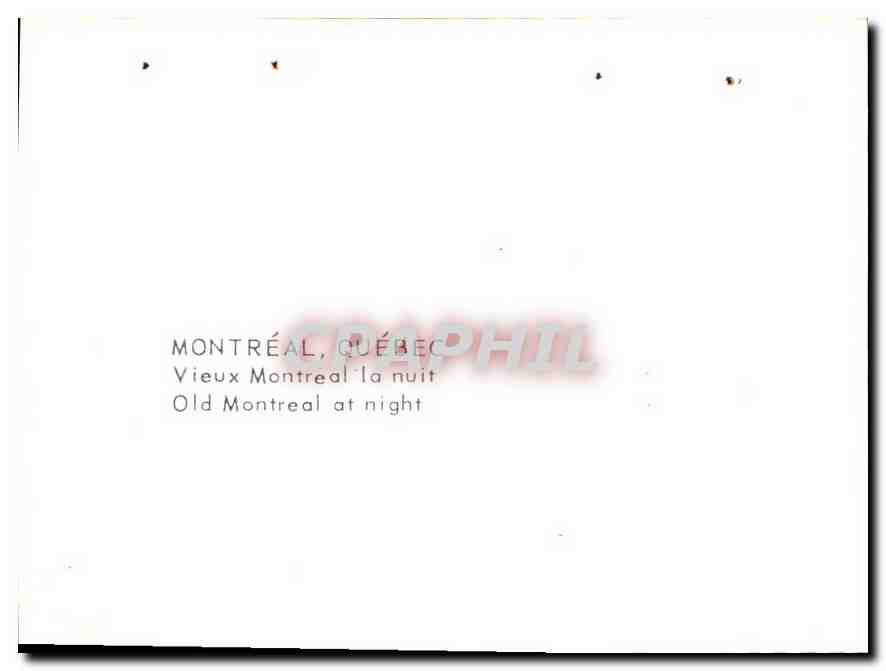 CPM Montreal Quebec Vieux Montreal la nuit  — Back