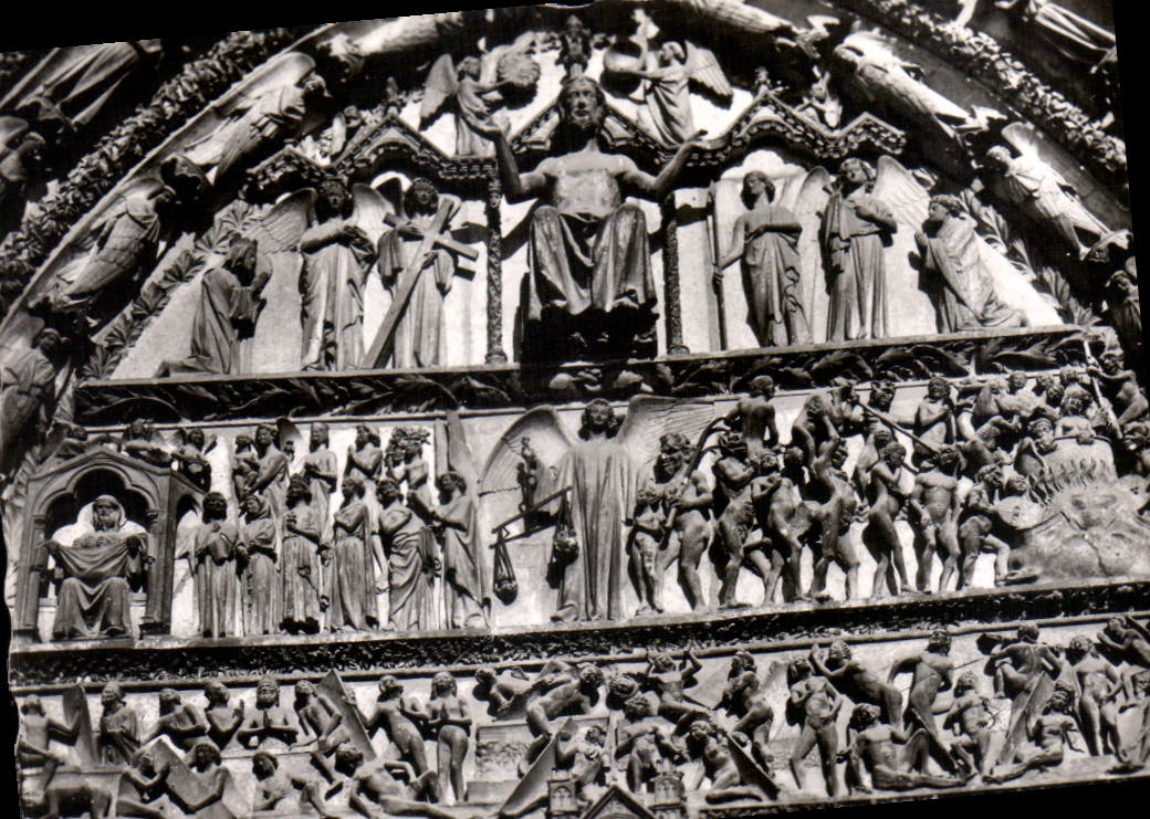 Cathédrale ST-ETIENNE de BOURGES — Tympaan du Grand Portail, le Jugement Dernier — Collection Cathédrale de Bourges, n° 7222