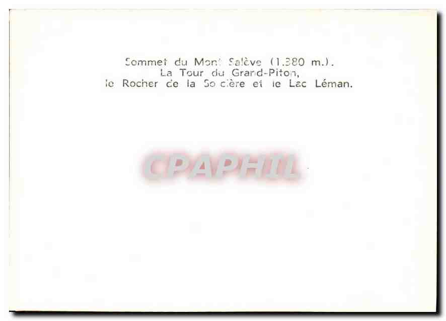 CPM Sommet du Mont Saleve  — Rückseite