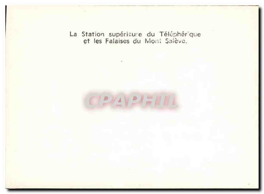 CPM La Station superieure de Telepherique et les Falaises du Mont Saleve  — Rückseite
