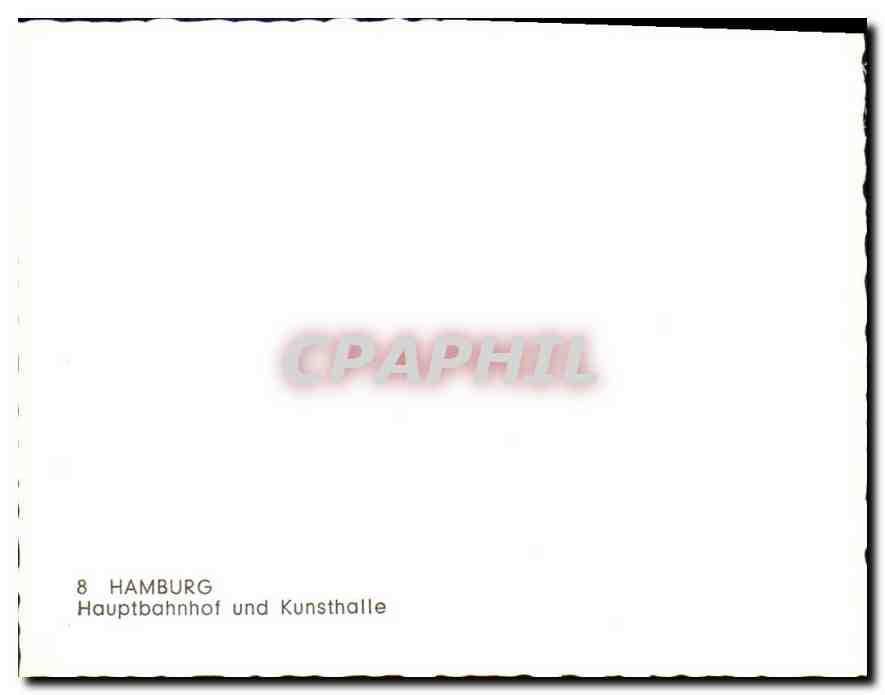 CPM Hamburg Hauptbahnhot und Kunsthalle  — Rückseite