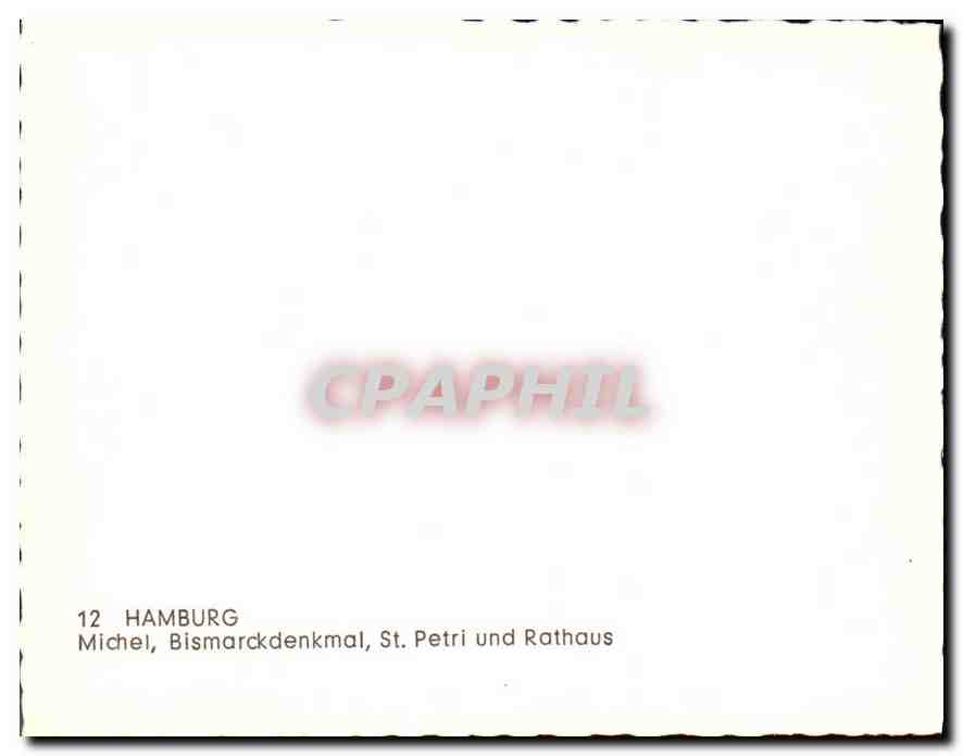CPM Hamburg Michel Bismarckdenkmal St Petri und Rothaus  — Rückseite