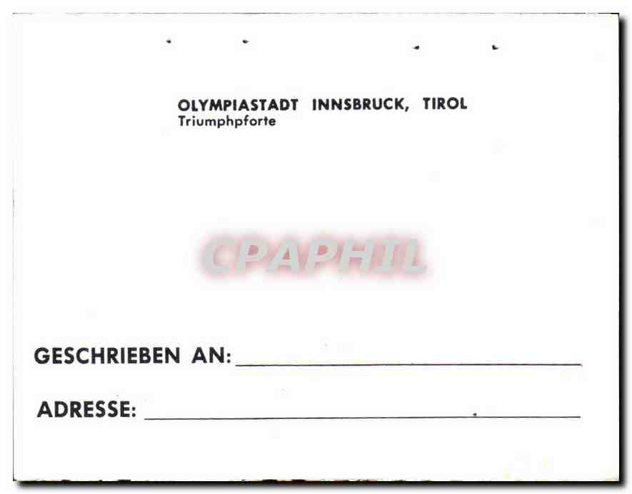 Triumphbogen Innsbruck — éditeur Werner Lohmann, série Plastichrome® — Rückseite
