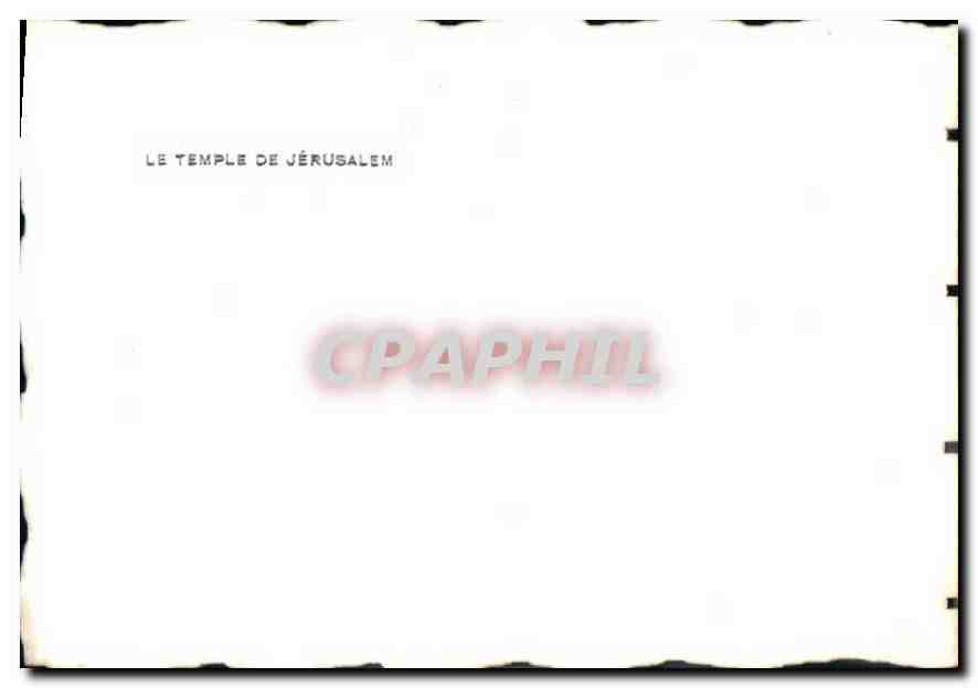 CPM Le Temple de Jerusalem  — Back