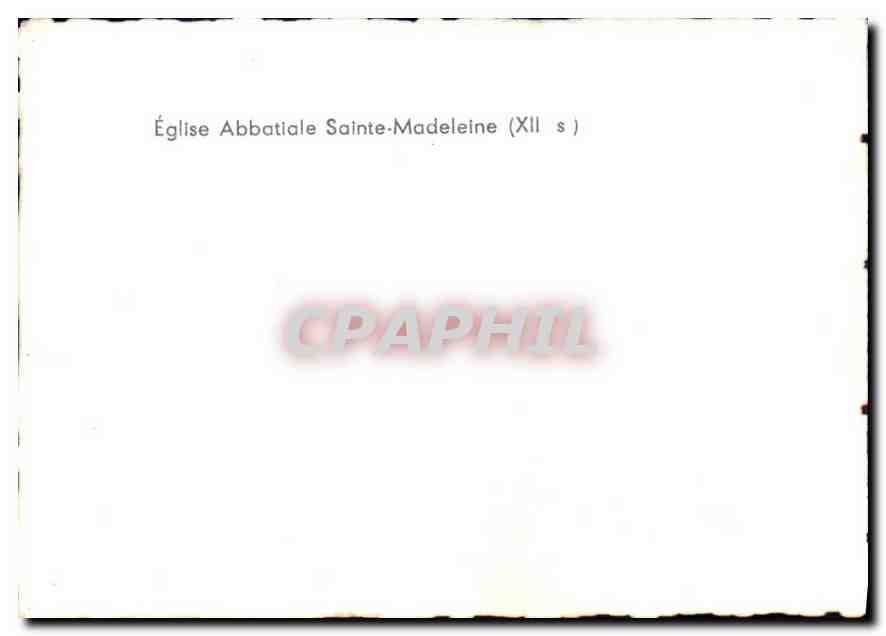 CPM Vezelay  Eglise Abbatiale Sainte Madeleine  — Verso