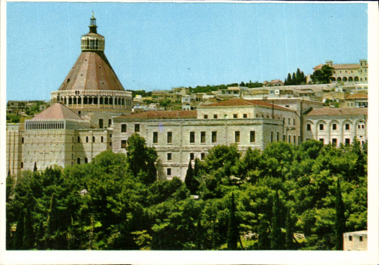 CPA Nazareth vue partielle avec l'Eglise de l'Annonciation 